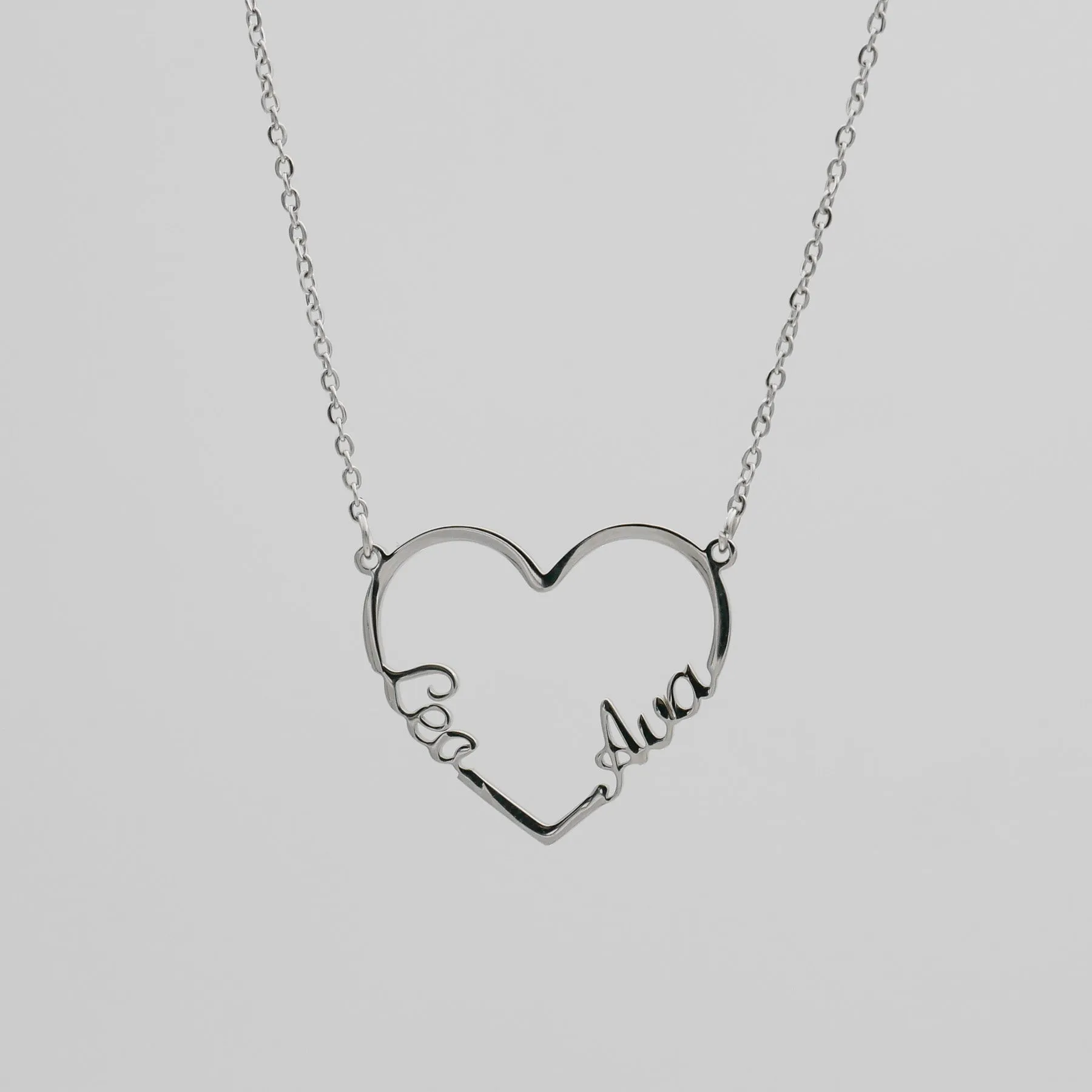 Heart Double Name Necklace