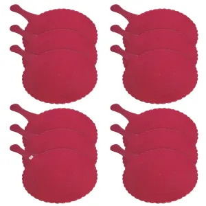 Heart Home Plastic Lightweight Handfan|Hath Pankha|Beejna for Natural Cooling Air Home Decor and Travel Useful, Pack of 12 (Pink)