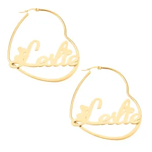 Heart-Shaped Hoop Earrings