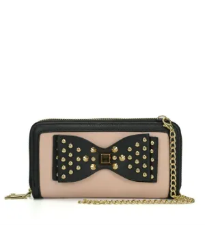Heartless Nude Pink Bow Tech Purse