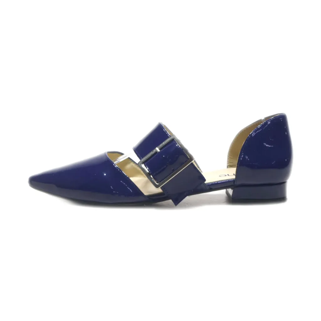 Heine Flat Shoes Leather Blue Colour For Women