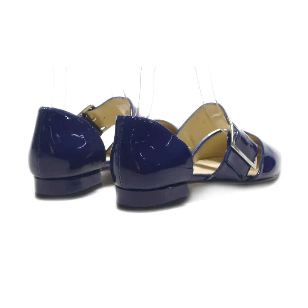 Heine Flat Shoes Leather Blue Colour For Women