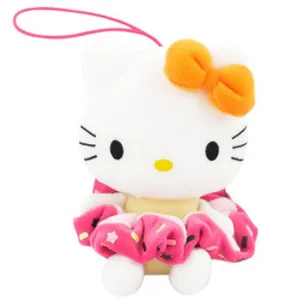 Hello Kitty Plush Hairband Holder: Orange Bow