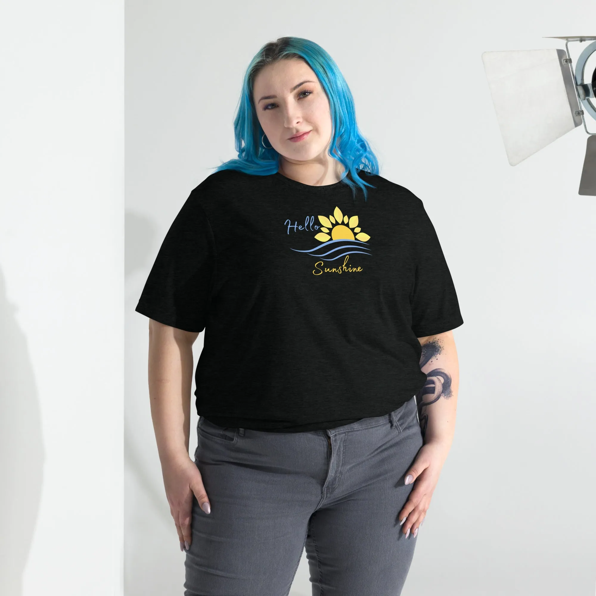 Hello Sunshine - Short sleeve t-shirt, comfy, soft, fitted look