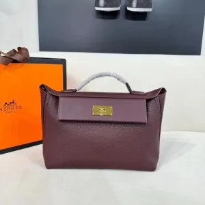 Hermes Kelly Mini Handbag - Premium Quality with Branded Packing (Maroon)