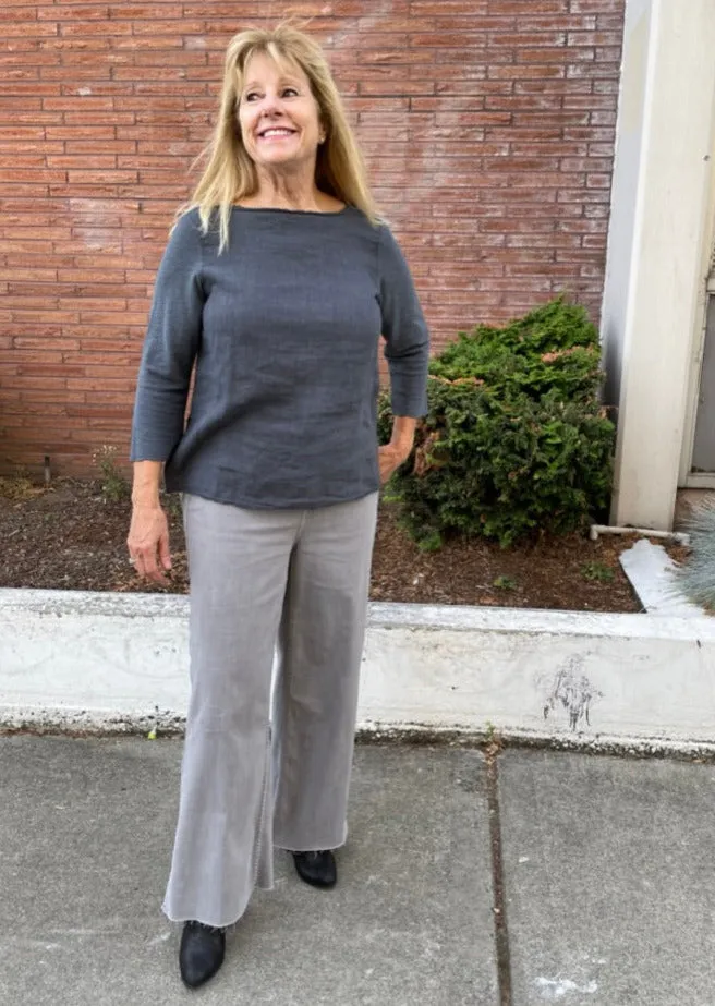 Hi Rise Wide Leg Jean