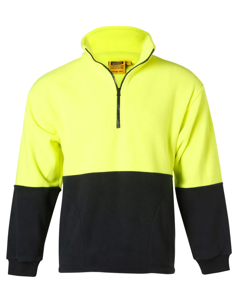 Hi Vis Half Zip Polar Fleece Pullover - SW07