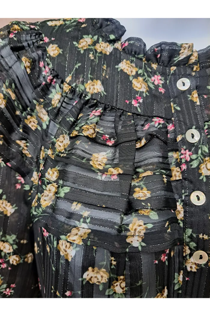 High Neck Floral Top