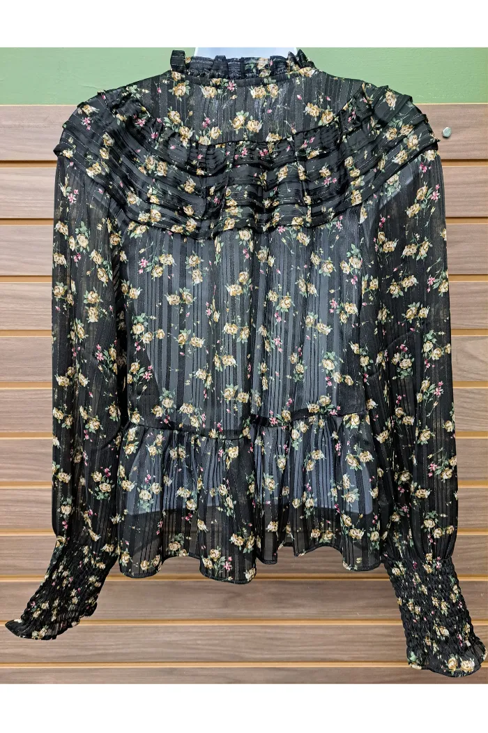 High Neck Floral Top