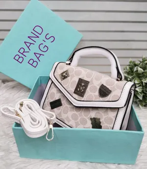 High Quality MOSHINENO Branded Cross Body Bag for Girls (white)
