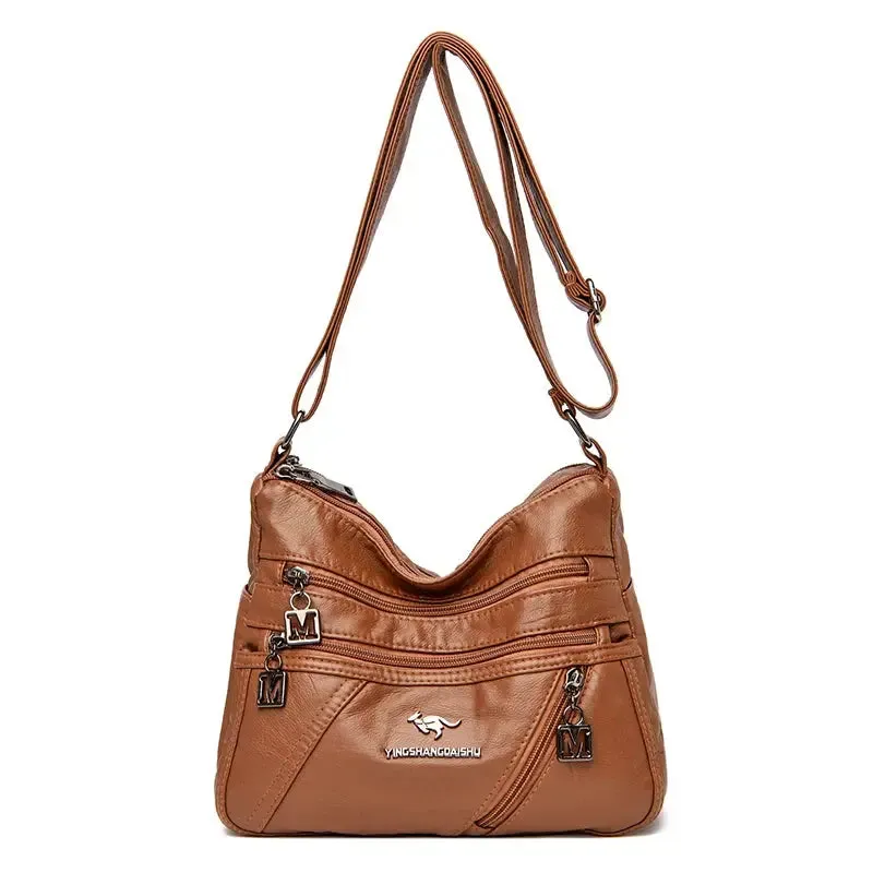 High Quality Soft Leather Luxury Purses and Handbags Women Bags Designer Multi-pocket Crossbody Shoulder Bags for Women 2021 Sac