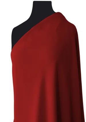 High Twist Crepe Fabric Red Plain 60" Textured 100% Polyester Dress/craft/fashion