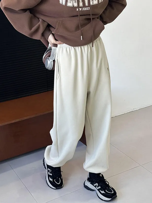 High Waisted Loose Elasticity Split-Joint Pants Trousers