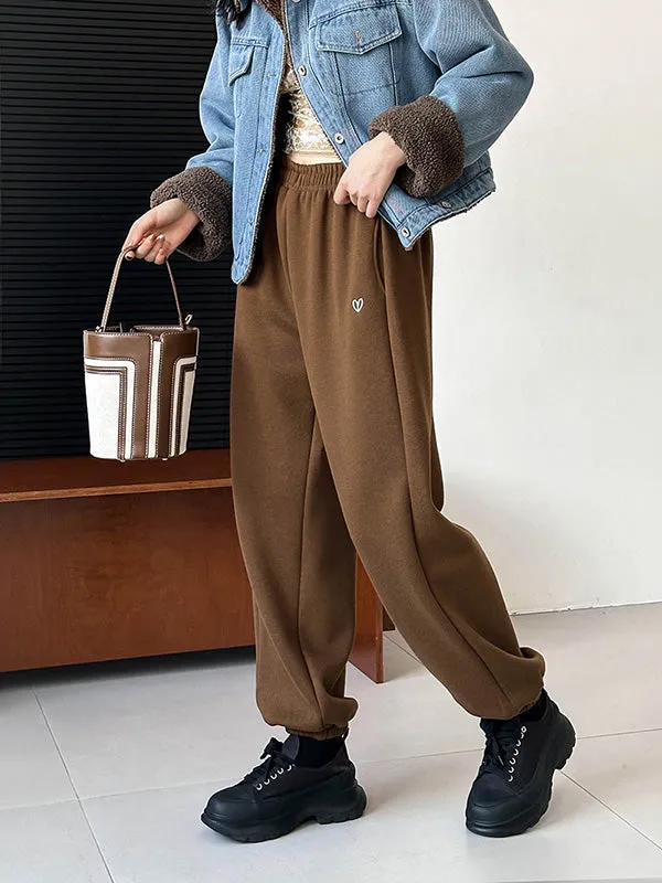 High Waisted Loose Elasticity Split-Joint Pants Trousers