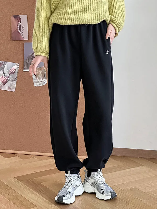 High Waisted Loose Elasticity Split-Joint Pants Trousers