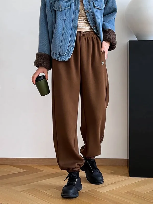 High Waisted Loose Elasticity Split-Joint Pants Trousers