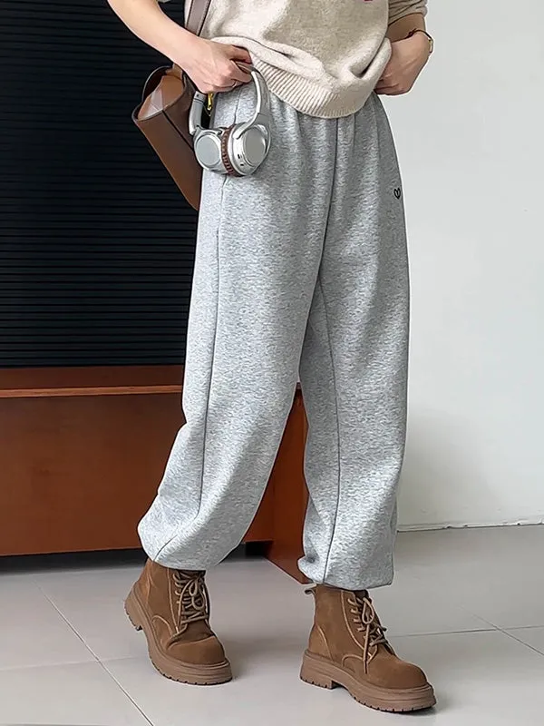 High Waisted Loose Elasticity Split-Joint Pants Trousers