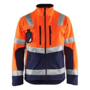 High&#x20;Vis&#x20;Softshell&#x20;Jacket&#x20;4900&#x20;High&#x20;Vis&#x20;Oranje&#x2F;Marine&#x20;-&#x20;Bl&#xE5;kl&#xE4;der
