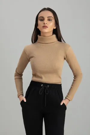 Highneck caramel brown color
