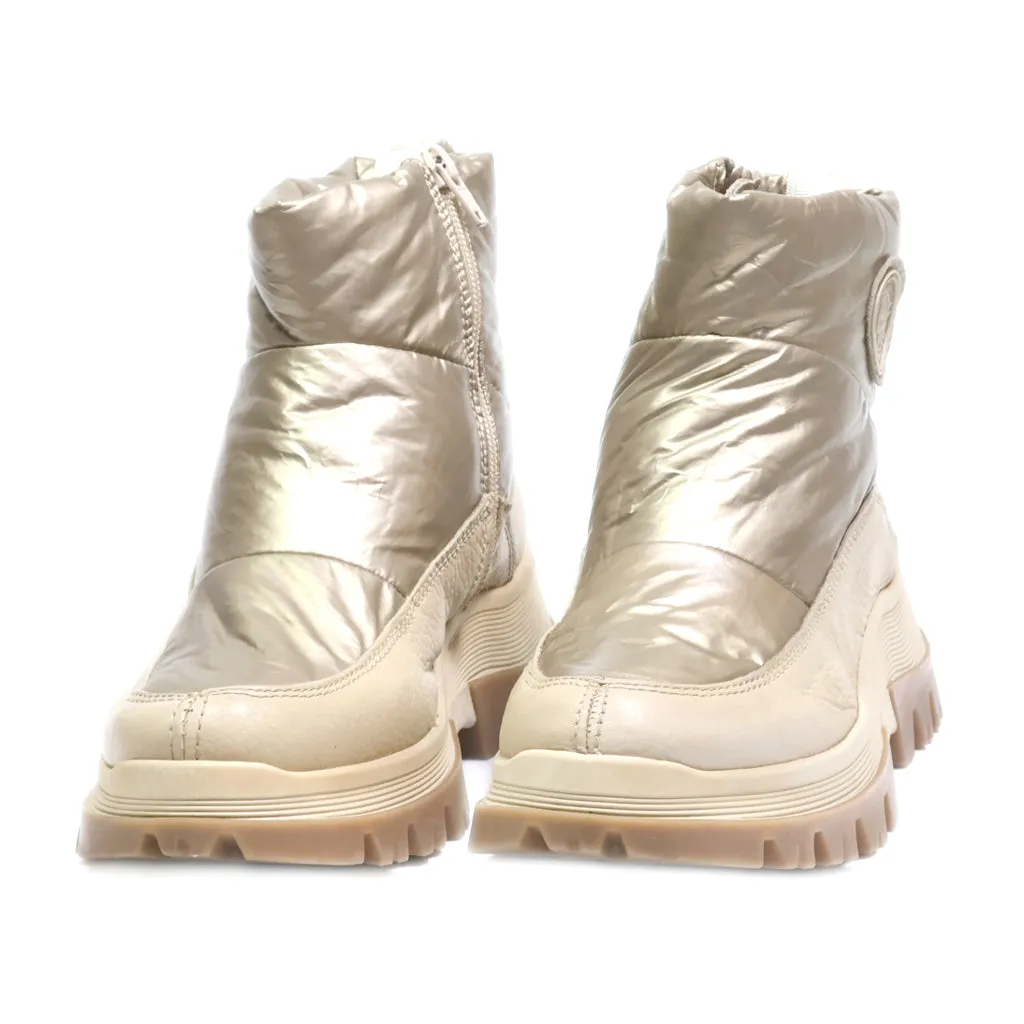 Hispanitas Ankle Boots Fabric Beige Colour For Women