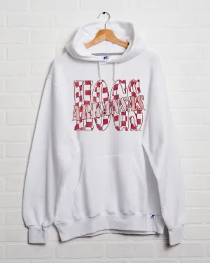 Hogs Twisted Check White Russell Hoodie