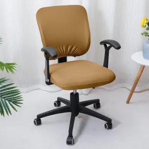 HOKIPO 140gsm Stretchable Office Chair Cover, Camel
