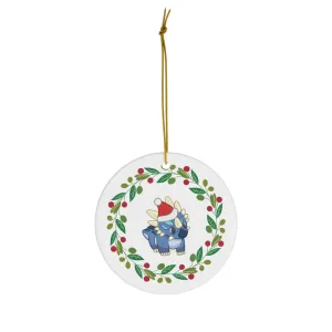 Holiday Styracosaurus - Ceramic Ornament