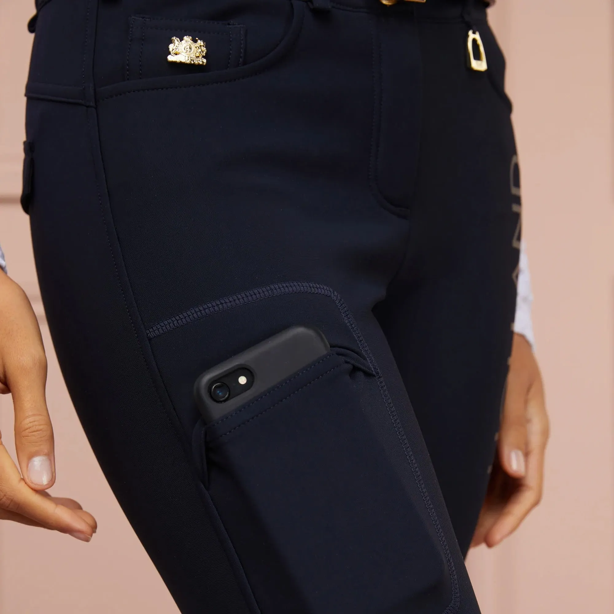 Holland Cooper Bolesworth Thermal Breeches - Ink Navy