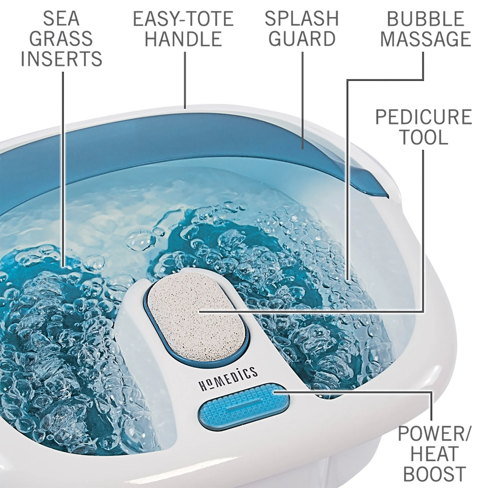 HoMedics Bubble Spa Elite Footbath with Heat Boost