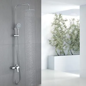HOMELODY chrome Shower system with 3-jet hand shower Shower set