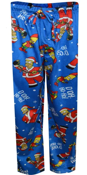 Homer Simpson and Bart D'oh Ho Ho Silky Fleece Lounge Pants