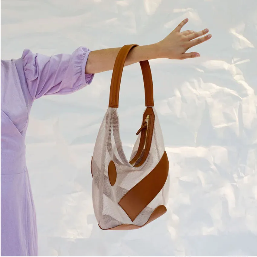 Honeycomb Tote Bag - Brown
