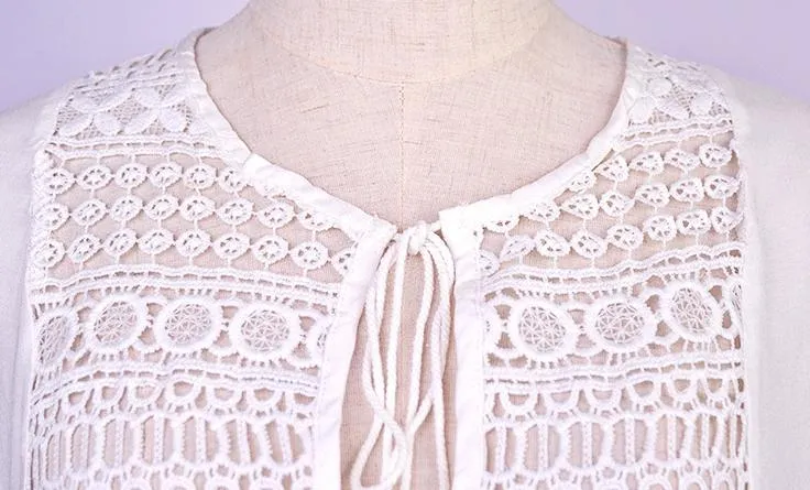 Hook Flower Loose Large Size Bikini Cover-Up Mini Dress