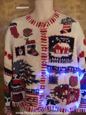 Horrible Mess Light Up Cheesy Christmas Sweater