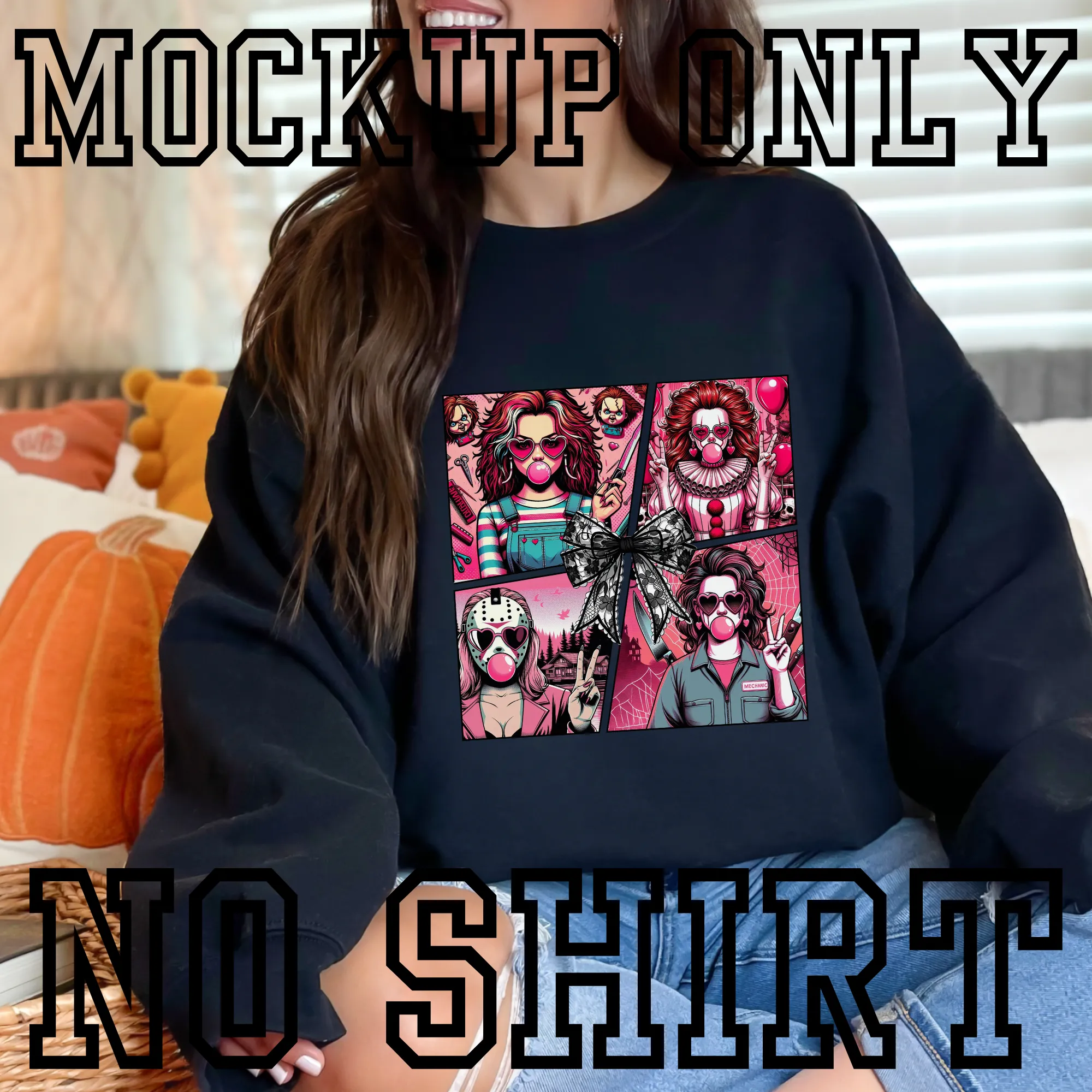 Horror girls, Heat transfer, press and peel, DIY, Shirt design