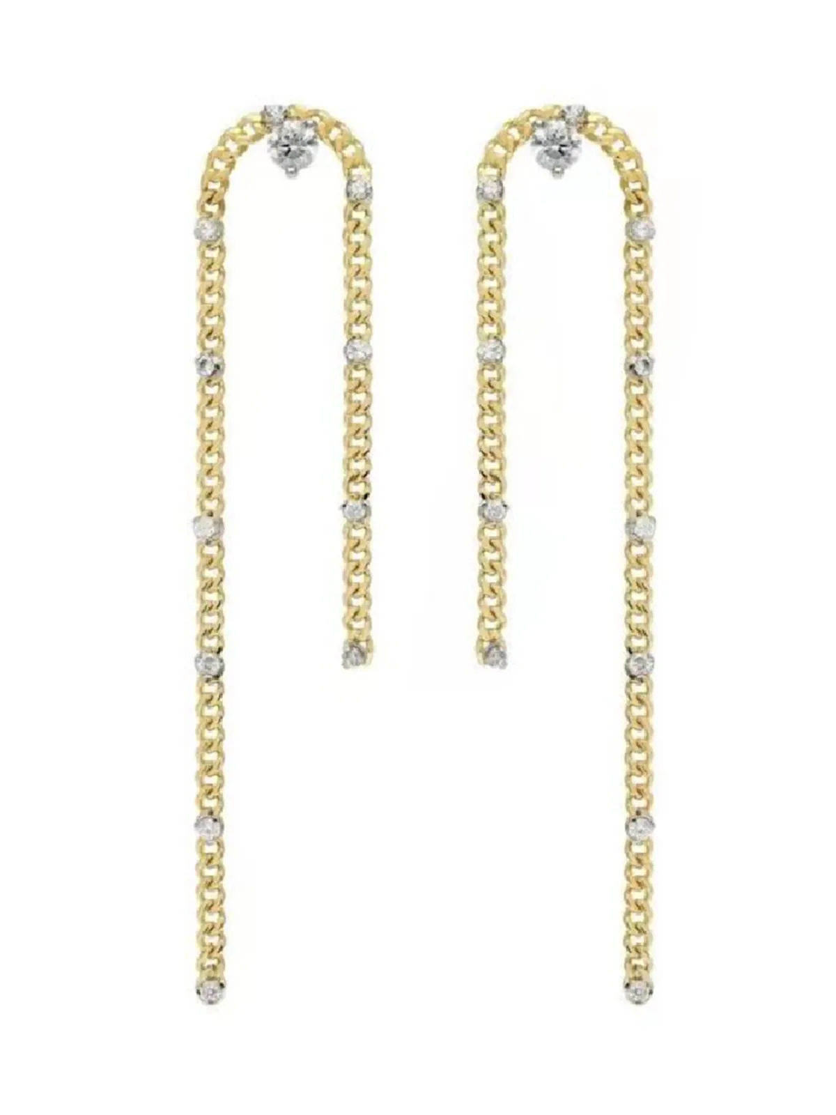 Hot Fashionable Long Dangling Zircon Earrings