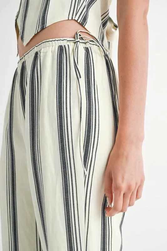 Hot Girl Coastal Cool Striped Straight Leg Pants