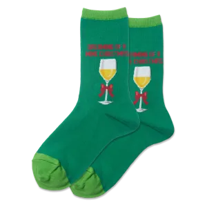 HOTSOX Women's Dreaming Of A Wine Xmas Crew Socks