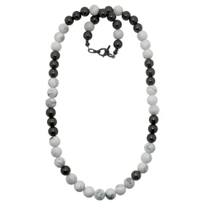Howlite Necklace Evolving Perspectives Black White Stones