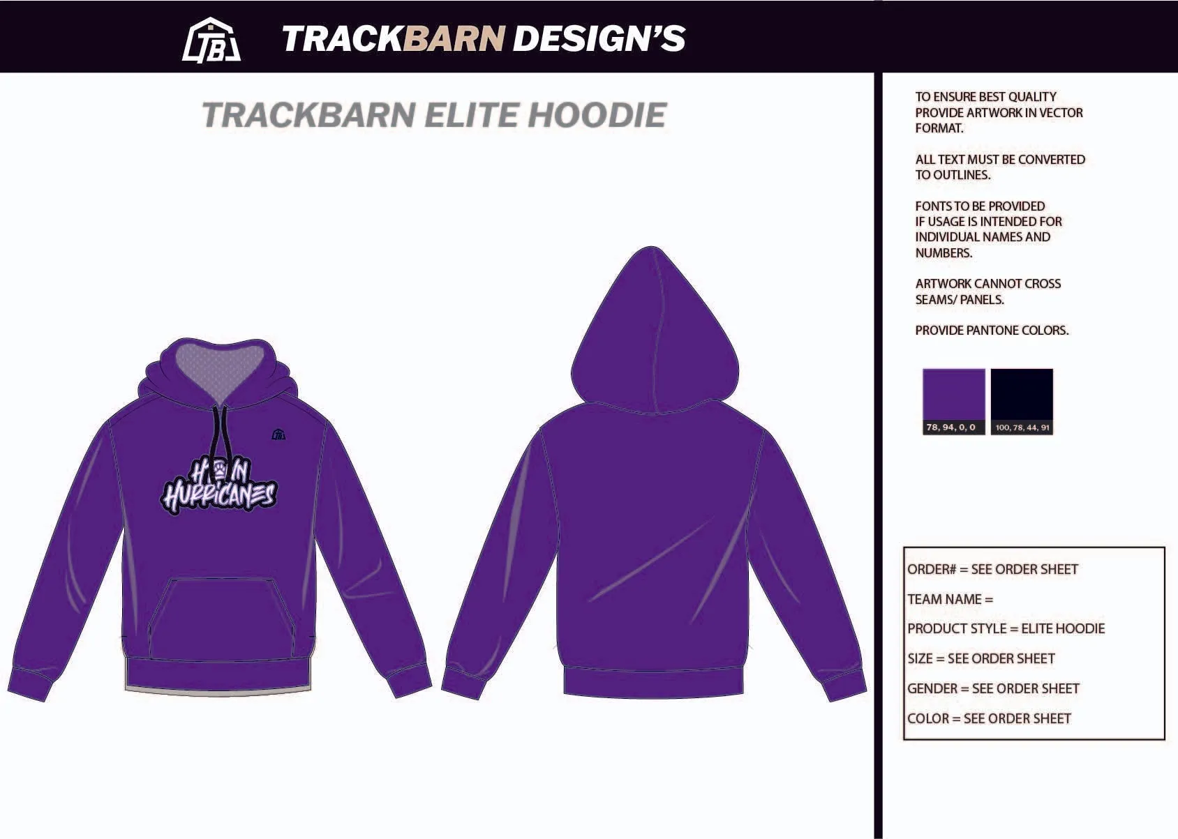 Htown-Hurricanes- Mens Scuba Hoodie