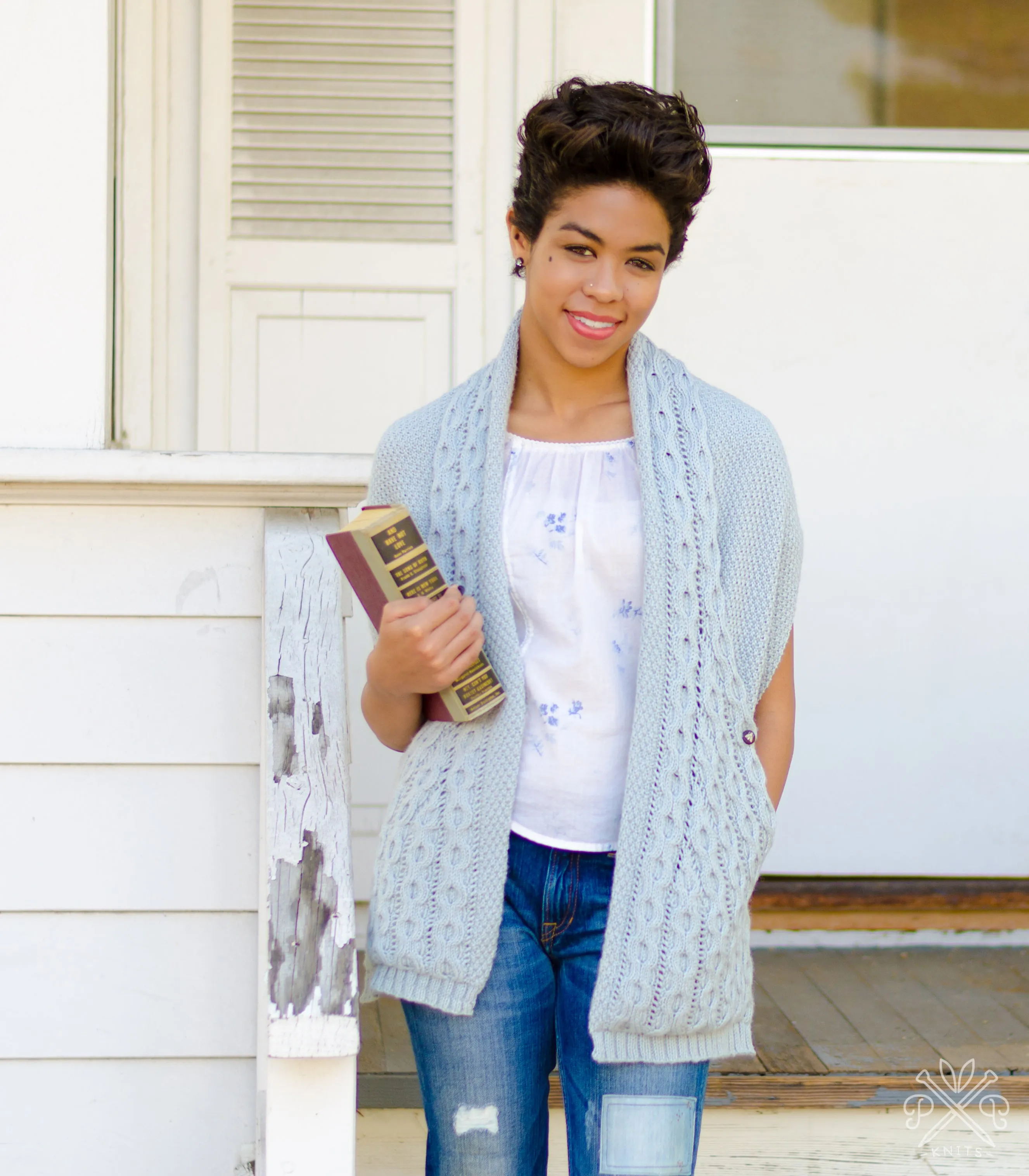 Hugs & Cables Wrap PDF Knitting Pattern