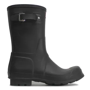 Hunter Mens Boots Original Short Casual Buckle Wellington Rubber - UK 10