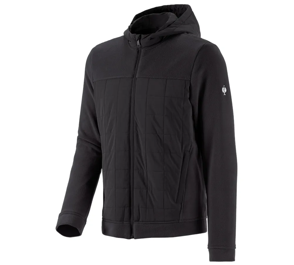 Hybrid fleece hoody jacket e.s.concrete