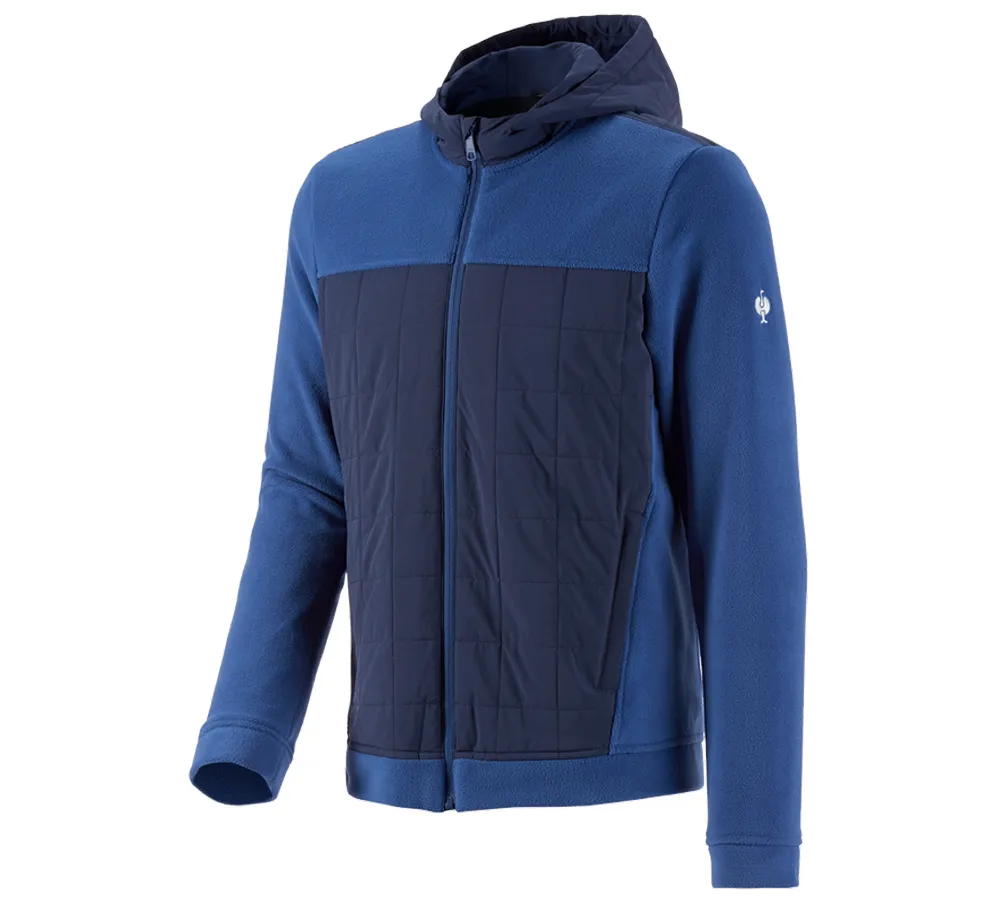 Hybrid fleece hoody jacket e.s.concrete