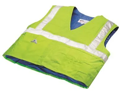 Hyperkewl Evaporative Cooling Vest (Traffic Safety Ansi Class Ii-Compliant) Hi-Viz Lime Large To Extra-Large 10 Per Case