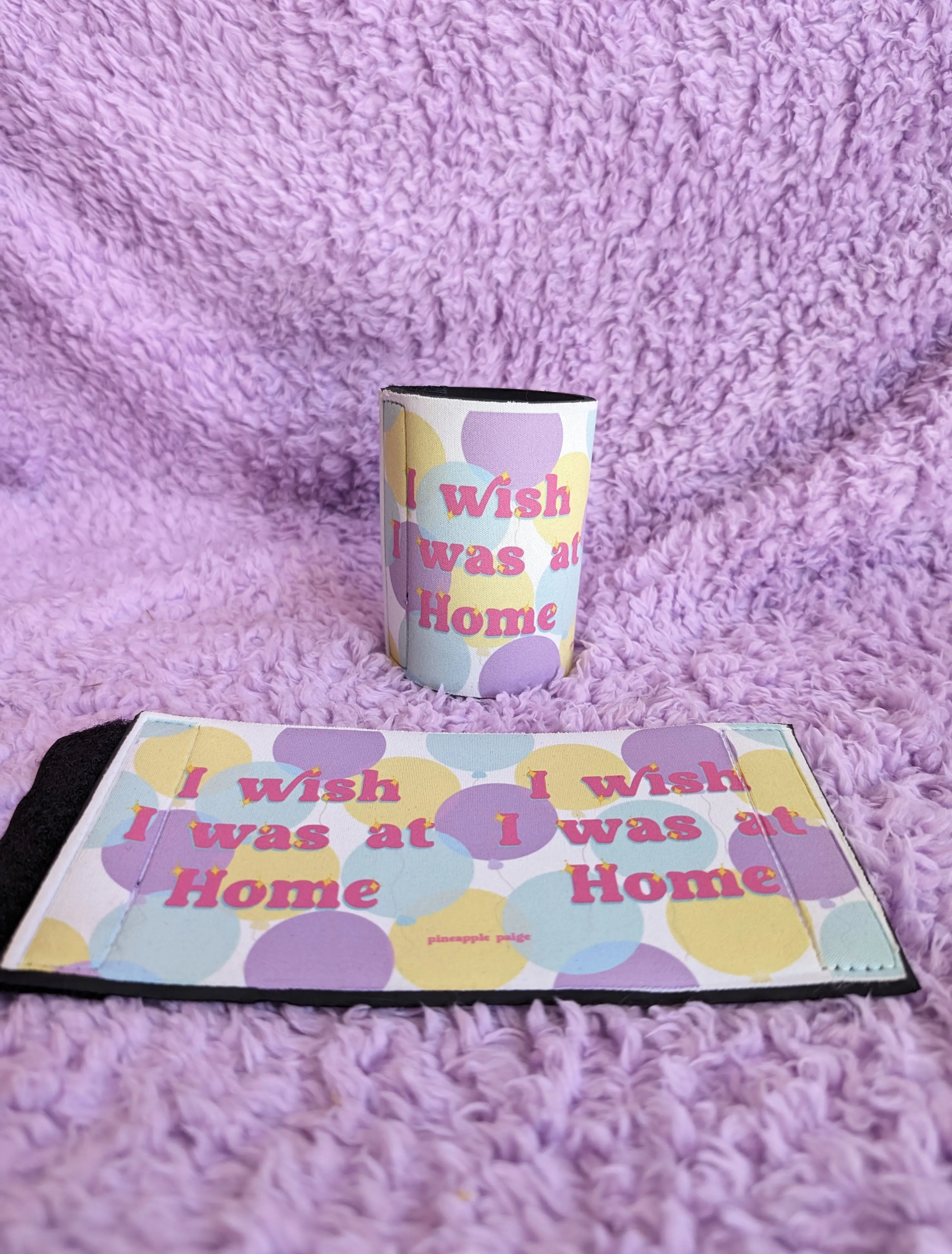 I Wish I Was At Home Stubby Holder - Velcro