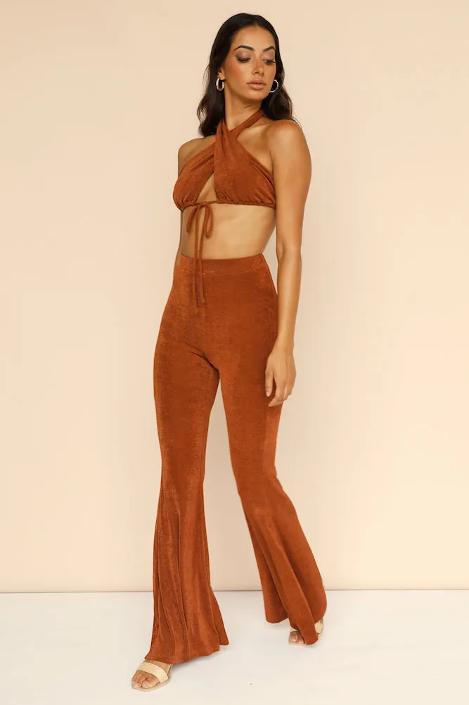 Ice Cold Crop Top Brown