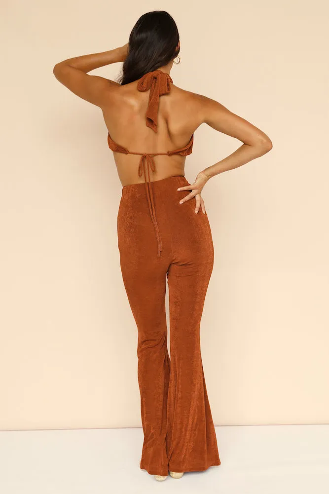 Ice Cold Crop Top Brown