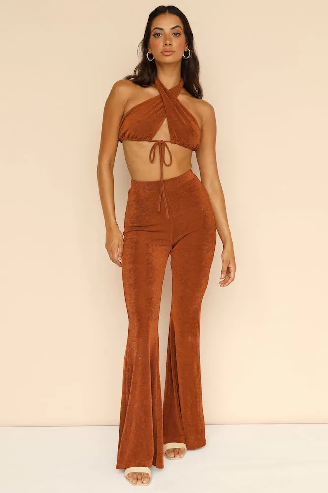 Ice Cold Crop Top Brown