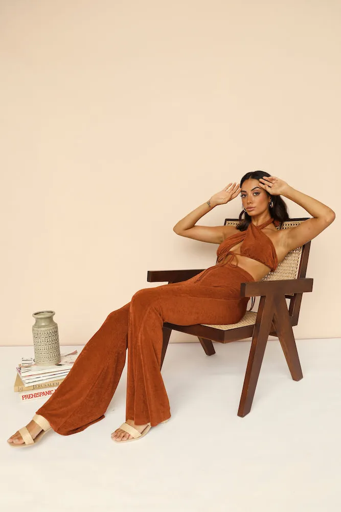 Ice Cold Crop Top Brown